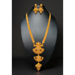 100% exportation qualité collier boucles d'oreilles ensemble avec 22Ct plaqué or à la mode collier boucles d'oreilles ensemble pour mariée porter des bijoux - Product Image 1