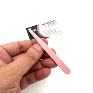 Pince à épiler pour sourcils à pointe inclinée rose clair, impression de logo personnalisée, pince à épiler pour sourcils durable, outil d'épilation et de mise en forme - Product Image 2