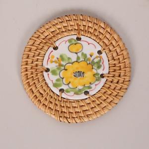Tea Cup Coasters for Wedding Decoration Rattan coaster <b>Set</b> With Holder Luxury Dining <b>Placemats</b> - Product Image 5