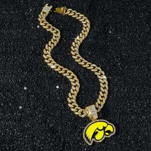 Collares con Colgante de Águila Amarilla Personalizados, Alta Calidad, Estilo Hip-hop de Lujo, Plata de Ley, Rodio, Chapado en Oro de 14K, Moissanita - Product Image 3