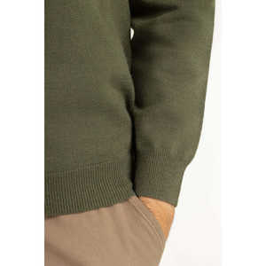 Suéter de Punto con Capucha para Hombre, Corte Regular, MN-SWT-WS25-063 B, Otoño y Primavera, Decoración con Estampado y Patrón - Product Image 4