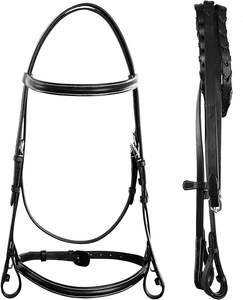 Brida tradicionalmente elevada asequible con riendas atadas Brida Para Caballo - Product Image 1