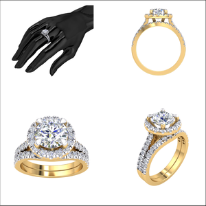 Bague pour femme élégante en or massif 18 carats 1.57Cts VS Clarity Lab Grown EF Color Diamond IGI Certified Diamond Jewelry - Product Image 2