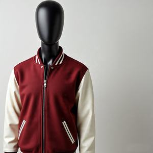 Veste de baseball personnalisée fabriquée en usine personnalisée Veste universitaire unisexe à manches longues en cuir - Product Image 6