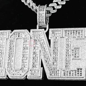 Argent Sterling 925 Plaqué Or 24kt Argent Personnalisé VVS Moissanite Naturelle Cadeau Religieux HipHop Fine Jewelry Pendentifs Charmes - Product Image 5