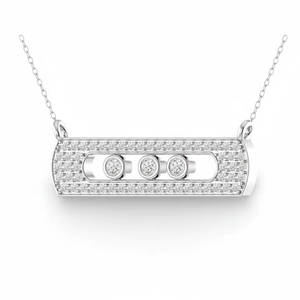 สร้อยคอเพชรทองคำคลาสสิก ดีไซน์หรูหรา พร้อมสายโซ่ สำหรับผู้หญิง เหมาะสำหรับงานแต่งงาน งานเฉลิมฉลองสุดโรแมนติก และชุดแฟชั่น - Product Image 1