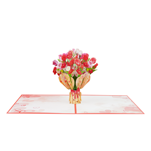 Custom Printed Rose Flower 3D Pop Up <b>Card</b> Eco Friendly Paper <b>Gift</b> for Wedding Event - Product Image 4