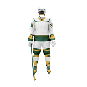 Ensembles d'uniformes de hockey sur glace personnalisés de haute qualité, imprimés par sublimation, design professionnel, respirants, écologiques, antibactériens, 100% - Product Image 1