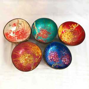 Lacquerware de Hanoi Village cuenco de coco de laca de alta calidad hermosos cuencos de concha lacados - Product Image 4