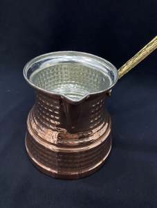 Solid hammered copper wooden handle Turkish coffee pot <b>tableware</b> coffee cup home kitchen restaurant hotel <b>party</b> <b>table</b> <b>decor</b> - Product Image 4