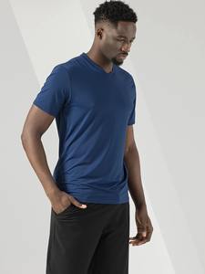 2026 New Men's High Quality Fitness <b>Compression</b> <b>Shirt</b> O-Neck Knitted Sports T-<b>Shirt</b> Short Sleeve Gym Workout Wear - Product Image 4