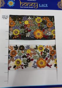 ผ้าปักลายดอกไม้สำหรับชุดเดรสลูกไม้ลายดอกไม้ปักตามสั่งสำหรับเครื่องแต่งกาย - Product Image 3