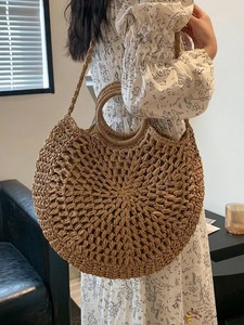 ถุงปอกระเจาออกแบบอย่างมีเอกลักษณ์พร้อมที่จับเชือกทำมือใช้ในชีวิตประจำวันผ้าใบกระสอบธรรมชาติคุณภาพดีเยี่ยมใช้ในร้านขายของชำ - Product Image 6