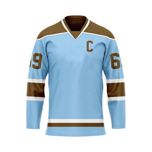 Maillot de hockey sur glace unisexe personnalisé, broderie personnalisée en forme de feuille d'érable, 100% polyester, séchage rapide, respirant - Product Image 4