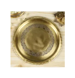 Latest brass charger plate for Decorative Serving Charger Plate new design customized size for cheap price