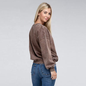 T-shirts d'été pour femmes de haute qualité, vintage, délavés à l'acide, écologiques, coupe ajustée, manches courtes, séchage rapide, respirants - Product Image 6