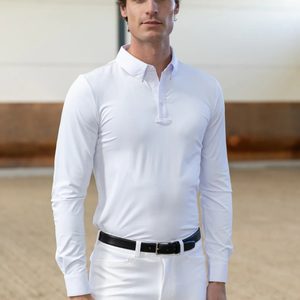 Chemise d'équitation professionnelle respirante pour homme à manches longues, couche de base légère et extensible, vêtements d'équitation, service OEM - Product Image 5
