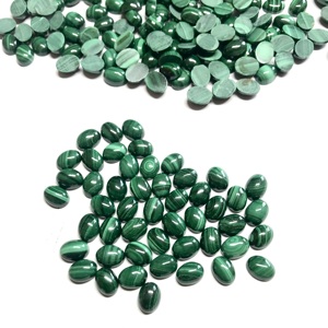 Vivaaz Gems Cabochon de malachite verte ovale de haute qualité 4x5mm pierre précieuse semi-précieuse naturelle en vrac certifiée IGI pour bijoux - Product Image 2