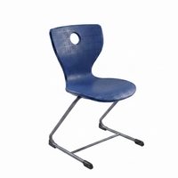 Silla Escolar Moderna de Plástico Verde con Patas de Metal y Respaldo Sólido, Marca ARSU, Altura Ajustable, Monobloque para Niños