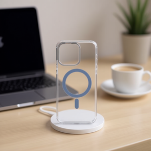 Étui de téléphone portable magnétique DAM en TPU+PC pour 12 Pro Max avec design transparent de couleur pure et support magnétique - Product Image 2