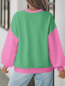 Sweat-shirt personnalisé pour femmes style perlé Sweat-shirt tricoté gaufré de couleur unie tricoté gaufré pour dames - Product Image 2