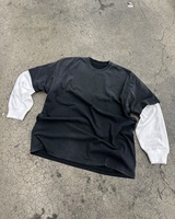 T-shirts personnalisés pour hommes – Mode décontractée 100 % coton anti-boulochage, coupe ample, tissu épais, impression numérique du logo