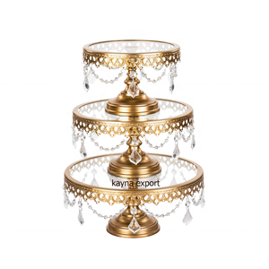 Gold Color Fancy Eco-Friendly Wedding <b>Cake</b> <b>Stand</b> with Crystal Decoration Metal/<b>Marble</b> Material Elegant <b>Cake</b> Tools for Weddings - Product Image 1