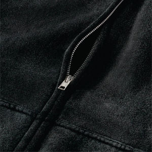 Sweat à capuche personnalisé unisexe double épaisseur en coton de haute qualité avec fermeture éclair Sweat à capuche homme en polaire délavé à l'acide pour hommes - Product Image 2