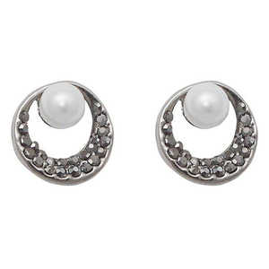 ต่างหูเม็ดเล็กไข่มุกสีขาวลายหินอ่อน The99Jewel แพ็ค6แบบ1308203 - Product Image 1