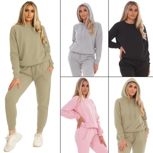 Ensemble de survêtement pour femmes, sweat-shirt à col rond à manches longues avec pantalon de jogging - Product Image 1