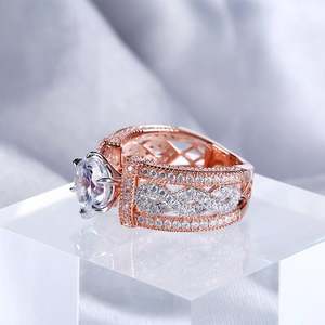 Jeulia <b>Two</b> Tone Twist Round Cut Sterling Silver Trendy <b>Ring</b> - Product Image 6
