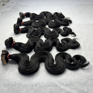 Cinta ondulada de cuerpo crudo de color natural en extensiones de cabello no químico sin piojos cinta de terminaciones gruesas cabello de Vietnam - Product Image 4