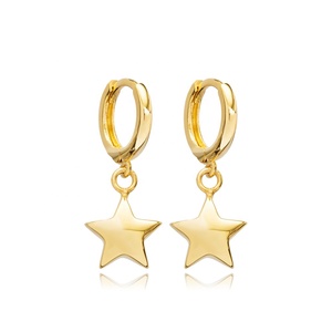 Pendiente colgante con forma de estrella de burbuja, venta al por mayor, Plata de Ley 925 turca, joyería fina hecha a mano - Product Image 1