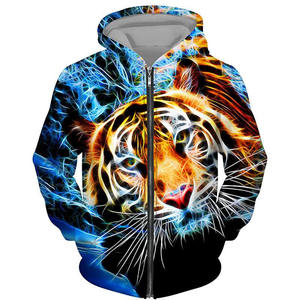 Sudadera con Capucha de Invierno con Estampado de Animales Atractivo, 100% Algodón, Felpa, Transpirable, Cómoda, de Secado Rápido, Corte Moderno para Looks Diarios de Calle - Product Image 6