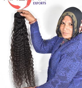 Faisceau naturel noir non traité cuticule aligné Double trame vague Curl directement fabricants vietnamiens extensions de cheveux humains - Product Image 2