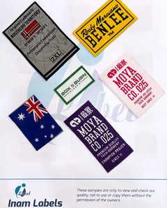 100 étiquette tissée de vêtements de marque personnalisée étiquette de tissu de vêtement avec logo 2x5cm pli d'extrémité/pli central de haute qualité - Product Image 4