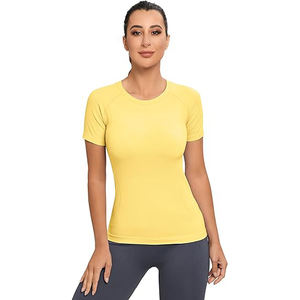 Camiseta de mujer, holgada, de manga corta, de algodón, informal, lisa, transpirable, ligera, estilo urbano, para festivales. - Product Image 1