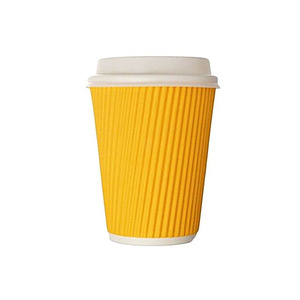 Tasse à café froide en papier peint transparent ondulé avec construction durable et paille écologique pour café glacé et smoothies - Product Image 5