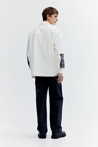 Jean Homme Noir Droit Coupe Décontractée Motif Texte Imprimé Qualité Supérieure 100% Coton Designer Jeans @ Prix de Gros Usine - Product Image 4