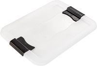 Boîte de rangement rectangulaire pour le bureau, avec couvercle, multi-usages, empilable, écologique, en plastique transparent PP, pour jouets, vêtements