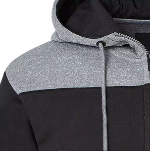 Sweats à capuche en molleton uni brodés pour hommes 100% coton surdimensionnés chauds confortables vêtements d'hiver à bas prix - Product Image 3