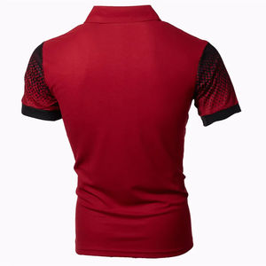 Camiseta de manga corta POLO de algodón puro para hombre, Sudadera de cuello de verano para golf deportivo para polos con patrón sólido de lona - Product Image 2
