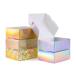 กล่องกระดาษคราฟท์สีทองและสีเงินเลเซอร์กล่องของขวัญกล่องสบู่รองรับการพิมพ์โลโก้ตามสั่งขนาด - Product Image 1