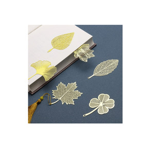 Marcapáginas en blanco dorado de latón barato al por mayor para regalos, marcapáginas de metal grabado dorado para pieza de diseño simple - Product Image 6