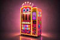 Distributeur automatique de bonbons Futurieno 2026 Nouvelle Version Candy Beast avec écran tactile 21,5 pouces, capacité de 150 gobelets, conforme ADA