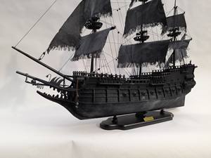 Barco alto modelo holandés volador de madera pintado a mano-decoración náutica para el hogar - Product Image 4