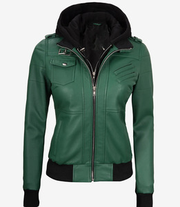 Veste en cuir véritable sur mesure, mode, vêtements d'extérieur professionnels de haute qualité pour femmes, vente en gros - Product Image 5