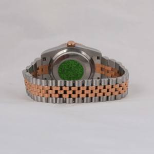 Diamant de laboratoire de luxe personnalisé cadran noir forme ronde seulement lunette automatique montre-bracelet de luxe à l'usure classique - Product Image 4