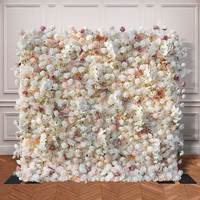 5D Bloemenwand Achtergrond 8ft X 8ft Doek Achtergrond Bloemrijke Bruiloft Foto Achtergrond Kunstbloemen Paneel voor Evenement Locatie Decoratie
