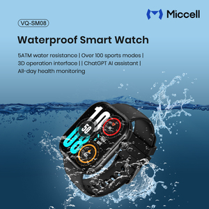 Miccell Ai Thông Minh Đồng Hồ Với Chatgpt Bt Cuộc Gọi 1.83 Inch TFT Màn Hình LCD 5ATM Không Thấm Nước Nhịp Tim Người Đàn Ông Ngoài Trời Thể Thao Smartwatch - Product Image 2